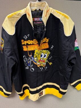JH Design SpongeBob Embroidered NASCAR Jacket